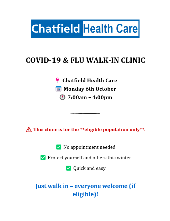 COVID-19 & FLU walk-in